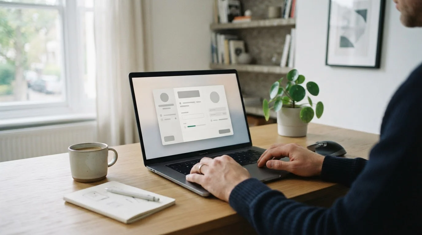 Pantalla de ordenador mostrando interfaz de pago online en un entorno de escritorio neutro