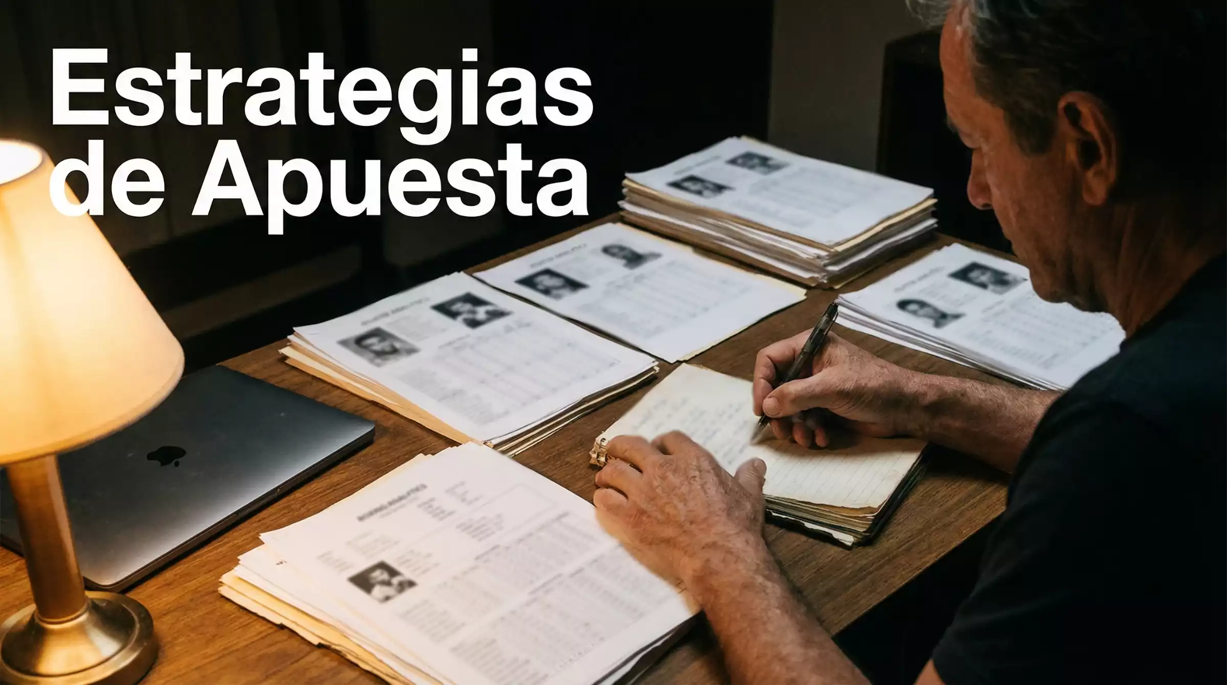 Aficionado al boxeo estudiando análisis y estadísticas de púgiles antes de apostar