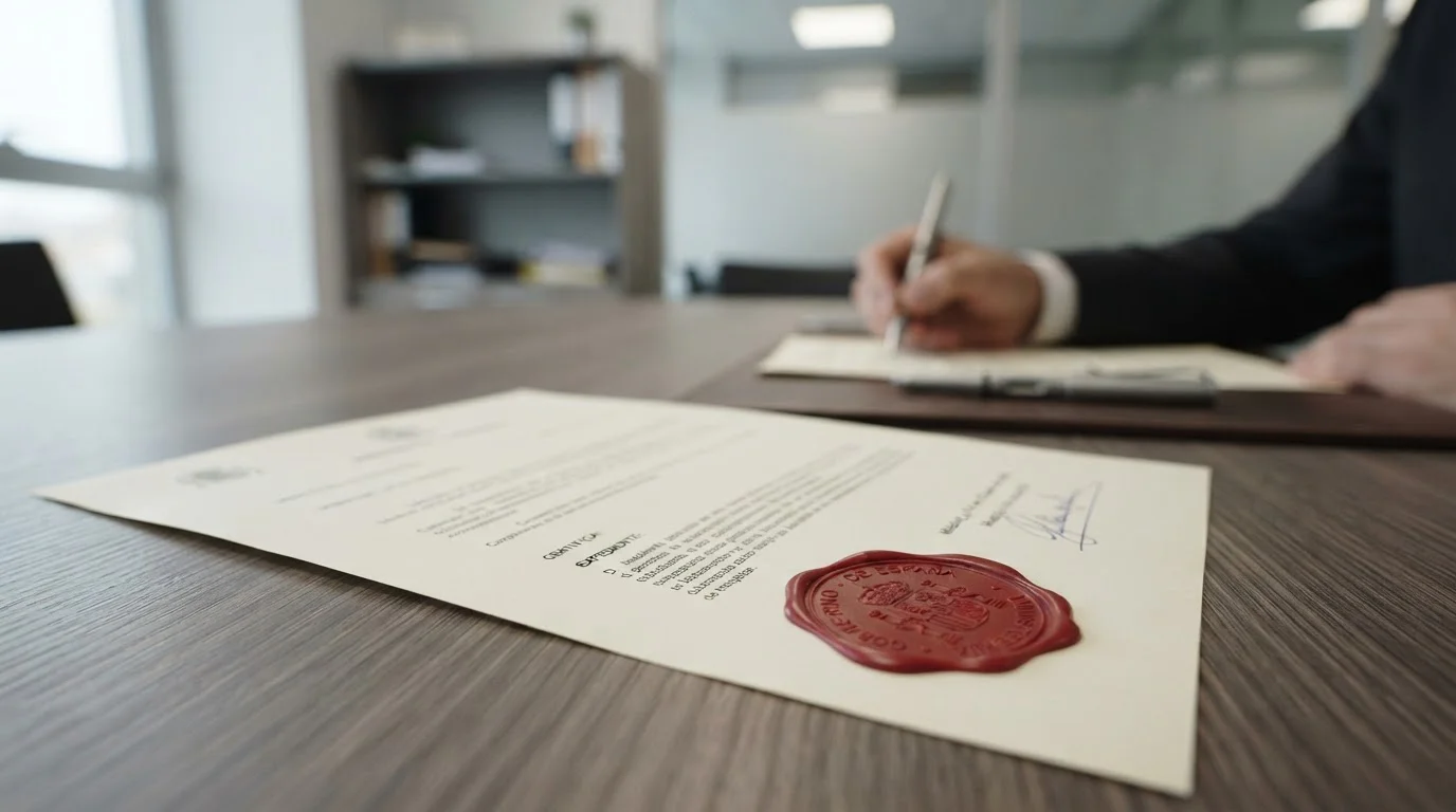 Documento oficial de licencia de juego con sello regulatorio español