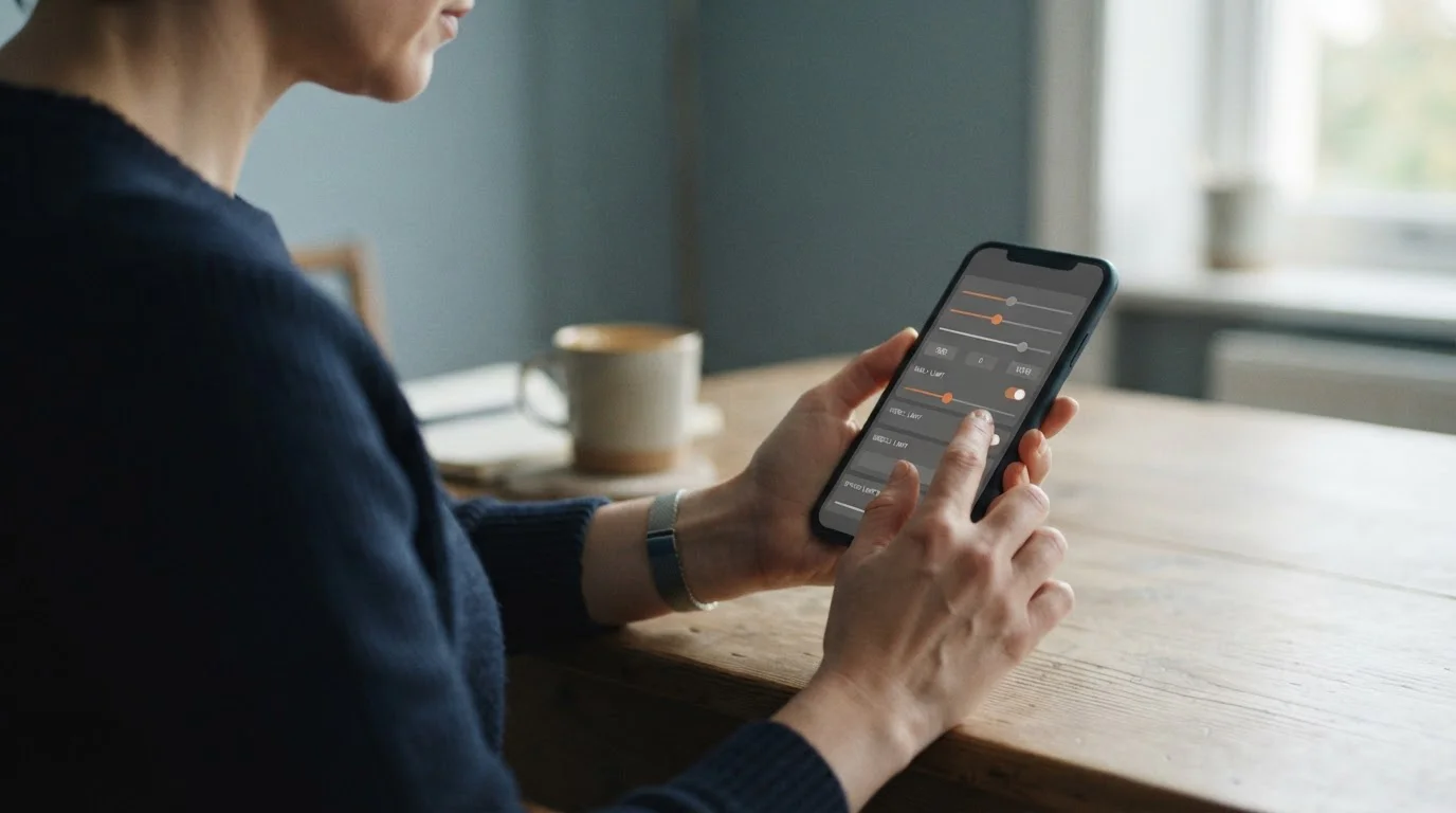 Configuración de límites de depósito en aplicación de apuestas móvil