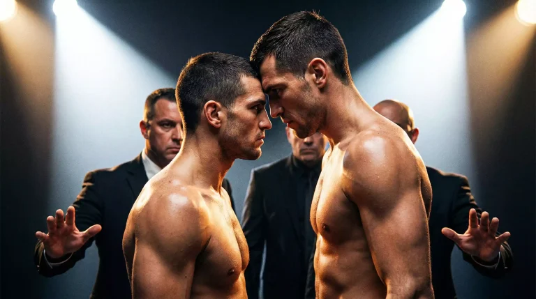 Pelea de unificación en boxeo: careo intenso entre dos campeones antes del combate