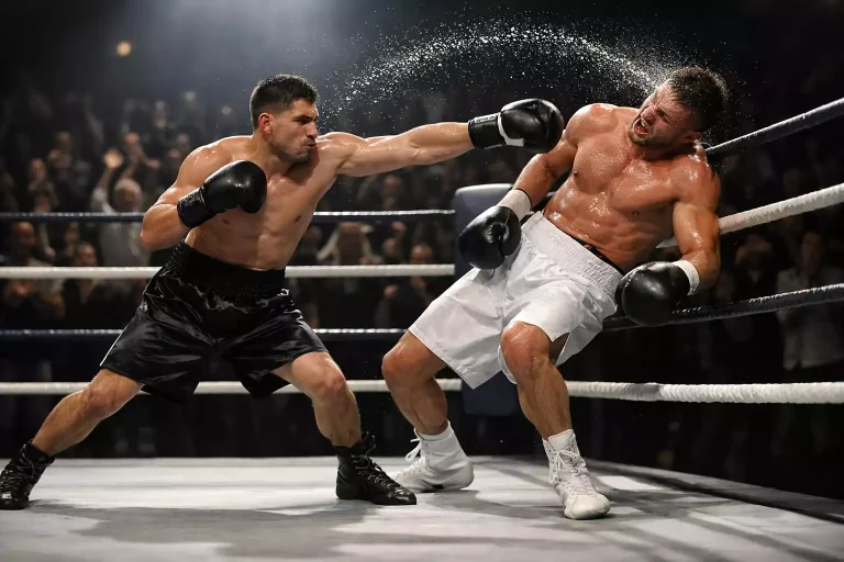 Value betting en boxeo: underdog sorprendiendo con un golpe al favorito en el ring