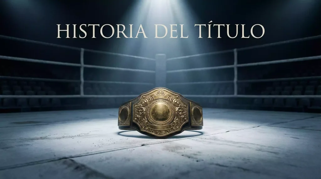 WBA Asociación Mundial de Boxeo: cinturón de campeonato dorado sobre el ring